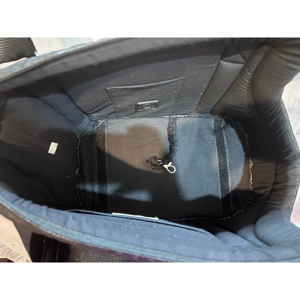 Muffin & Berry Quilted Black Pet Carrier Tote Bag With Top Opening - Picture 6 of 8
